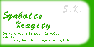 szabolcs kragity business card